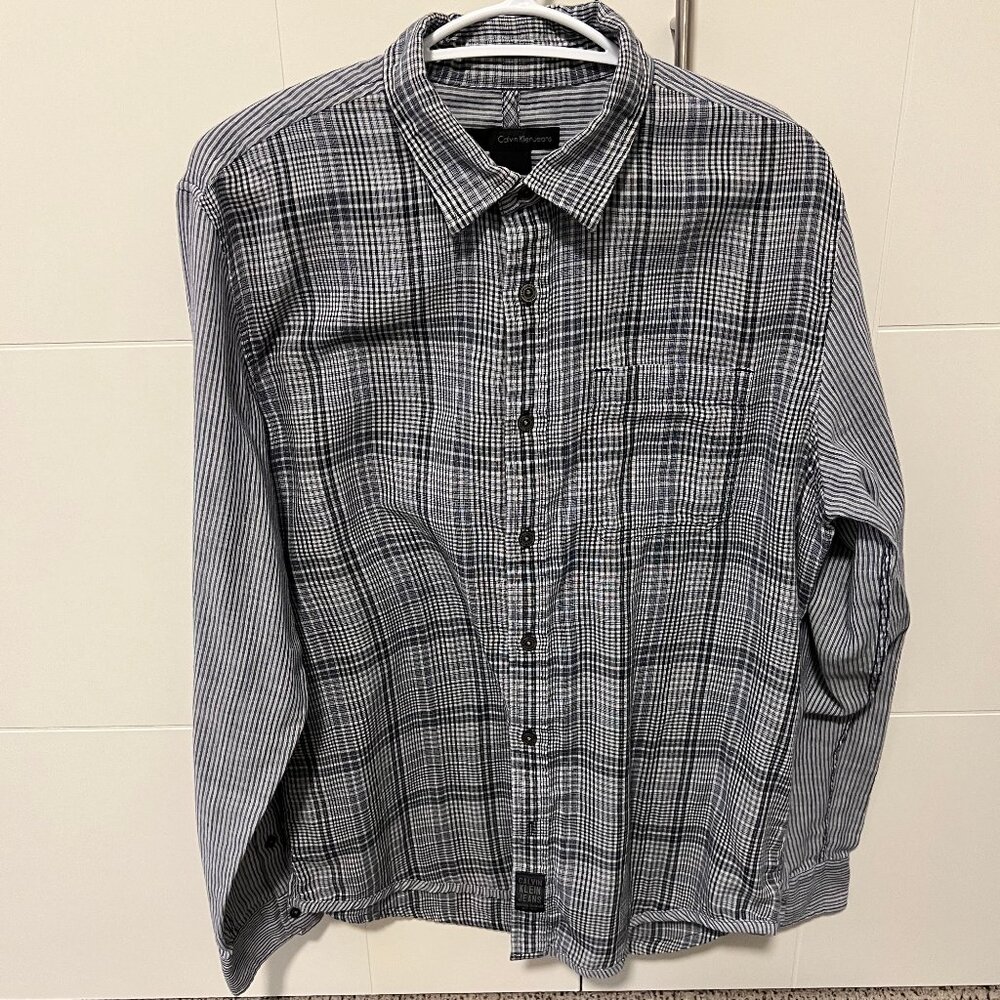 Calvin Klein Jeans Shirt  - Blue  -  Size:M
